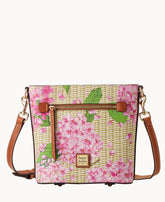 Hydrangea Basketweave Small Zip Crossbody