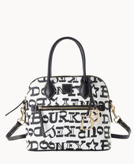 Doodle II Coated Cotton Domed Satchel
