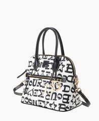 Doodle II Coated Cotton Domed Satchel