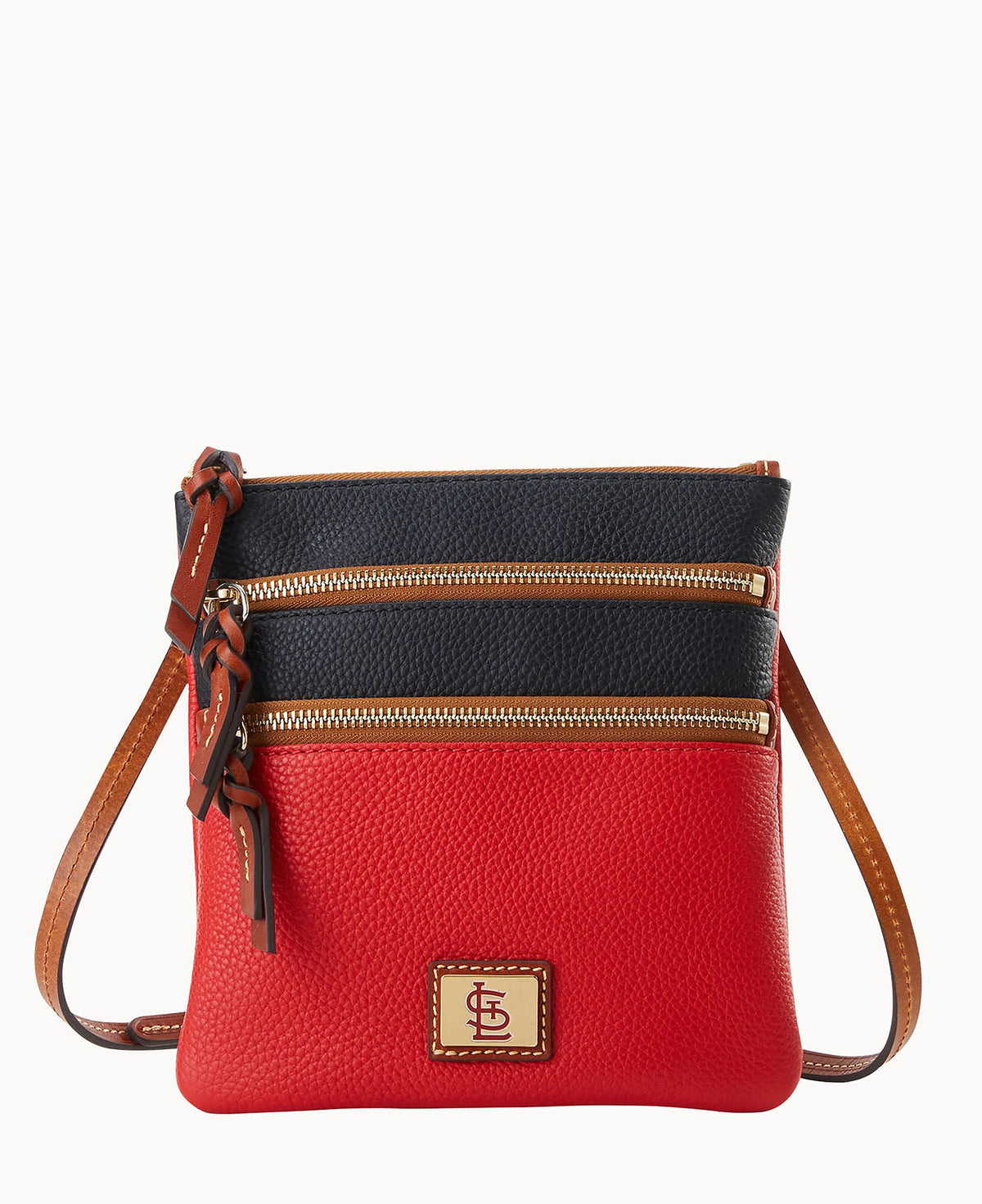 MLB Cardinals Triple Zip Crossbody