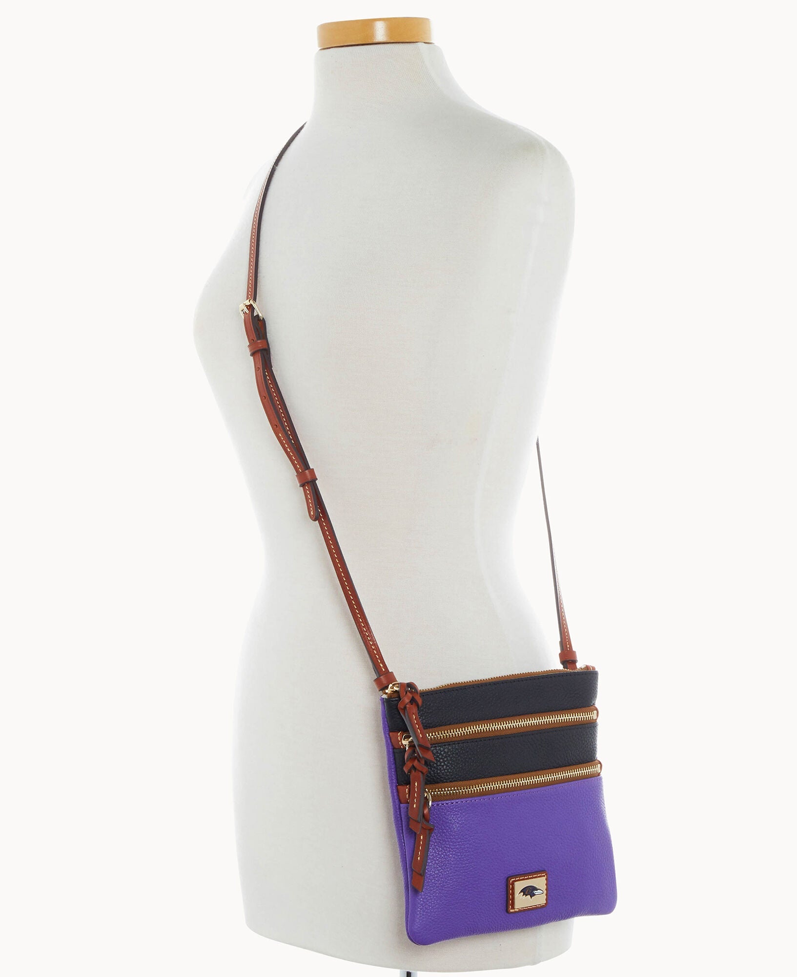 NFL Ravens Triple Zip Crossbody