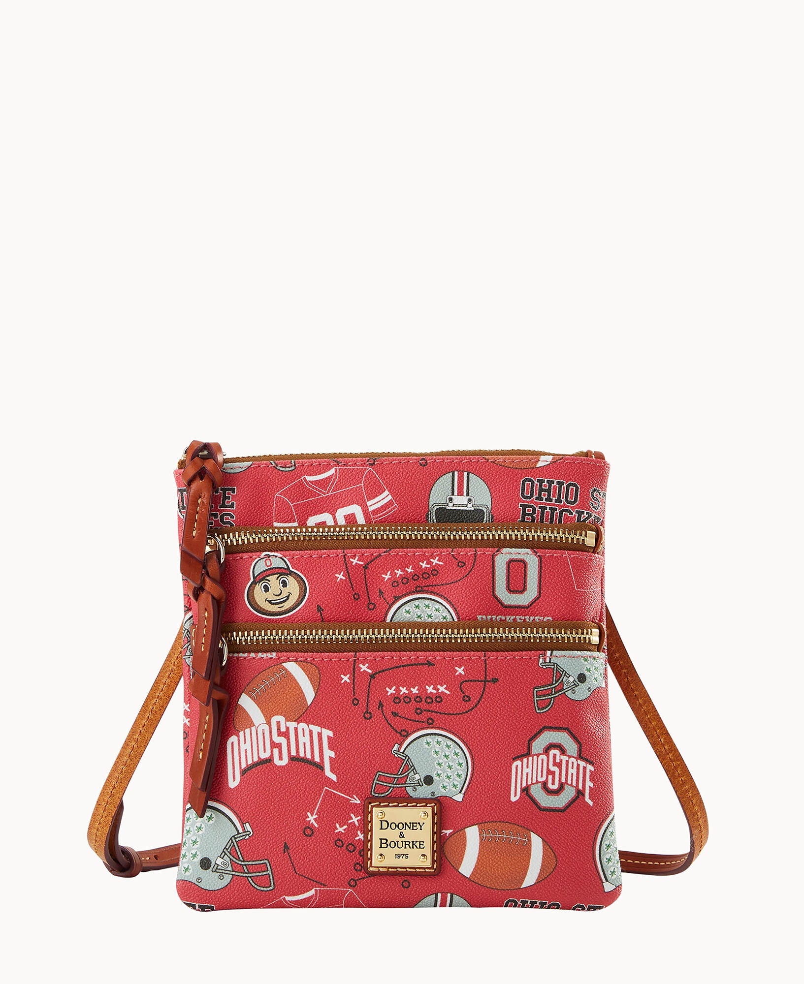 Collegiate Ohio State University Triple Zip Crossbody