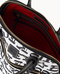 Doodle II Coated Cotton Domed Satchel