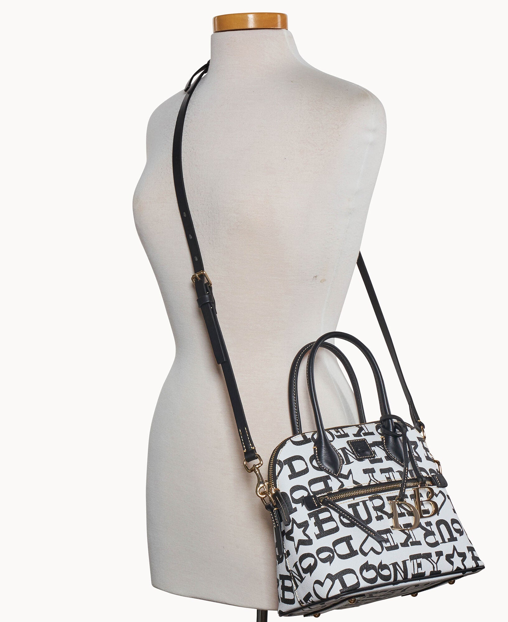Doodle II Coated Cotton Domed Satchel