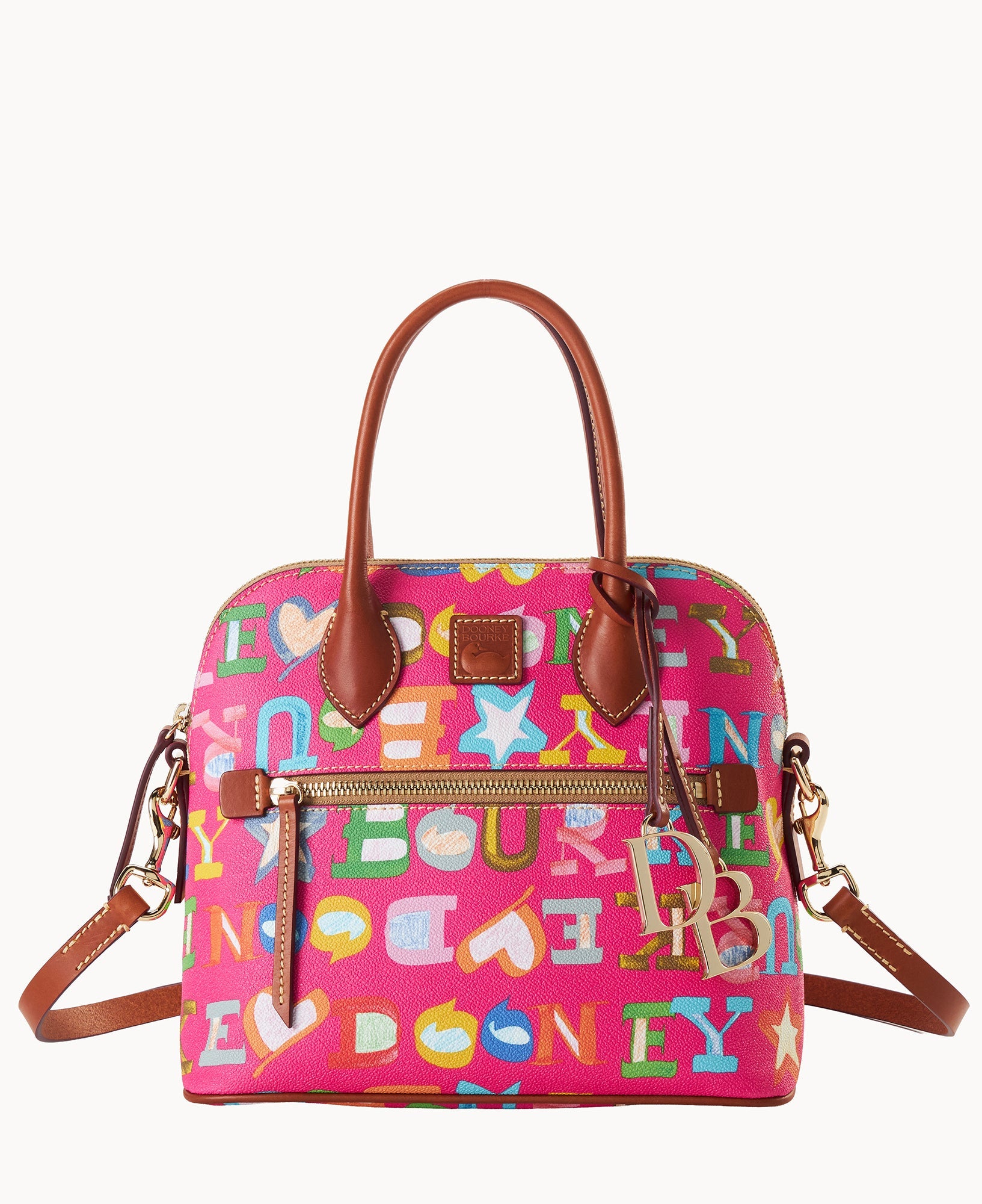Doodle II Coated Cotton Domed Satchel
