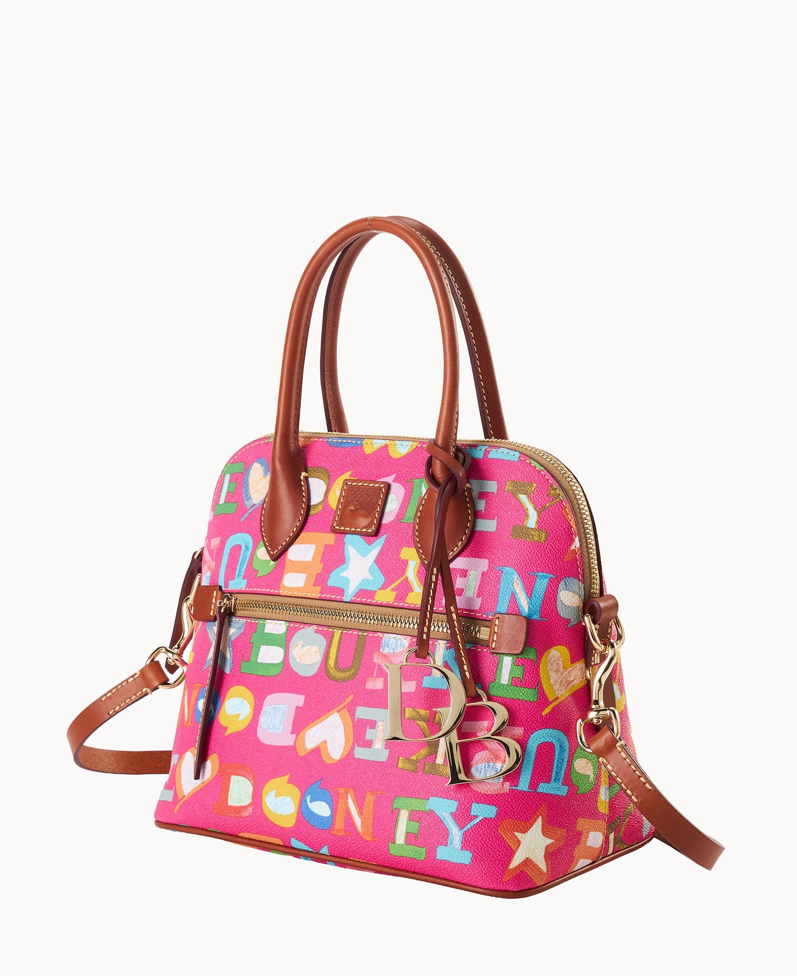 Doodle II Coated Cotton Domed Satchel