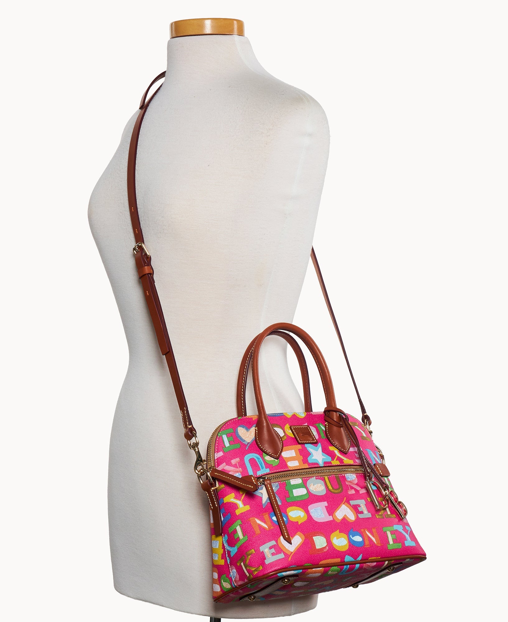 Doodle II Coated Cotton Domed Satchel