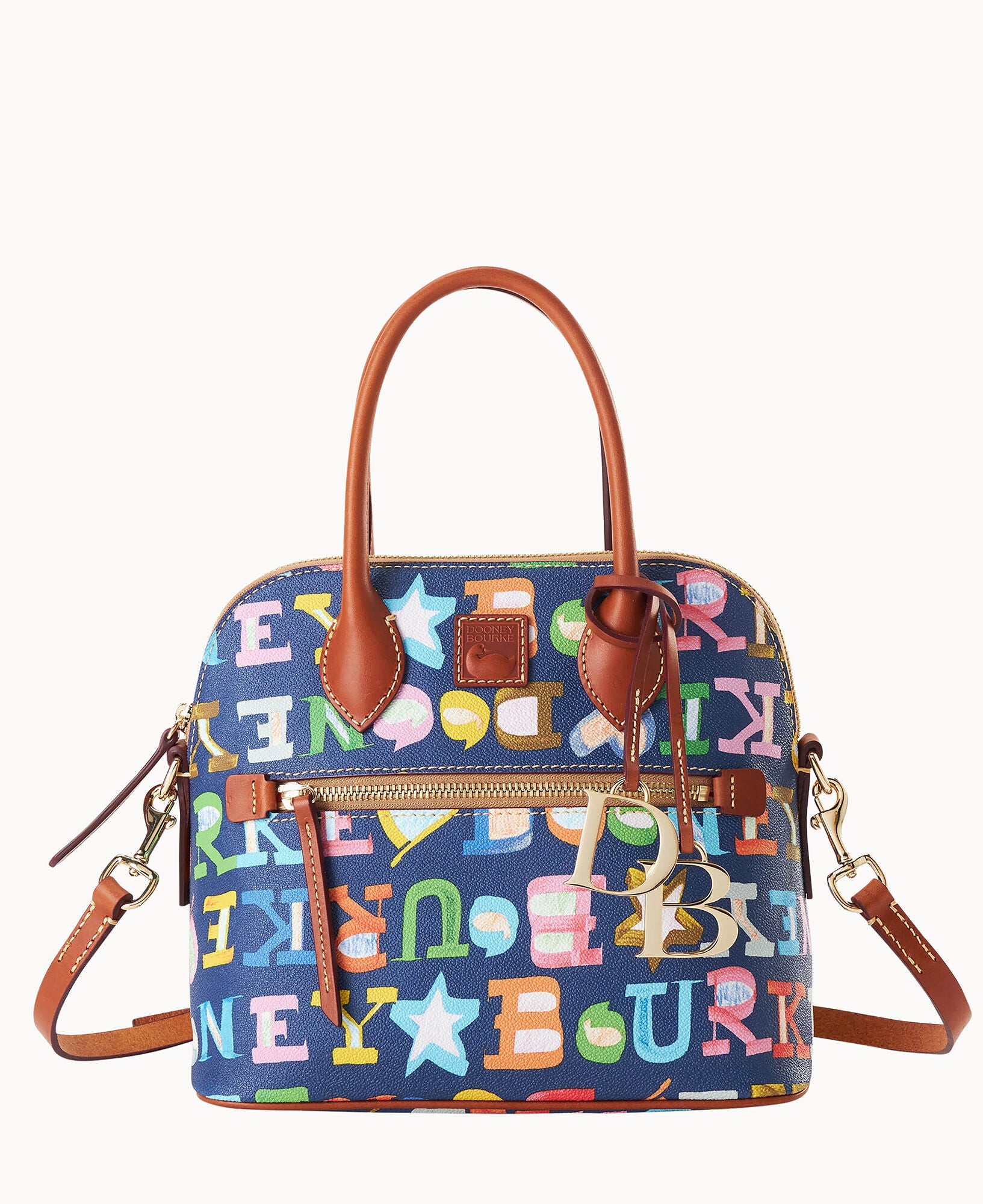 Doodle II Coated Cotton Domed Satchel