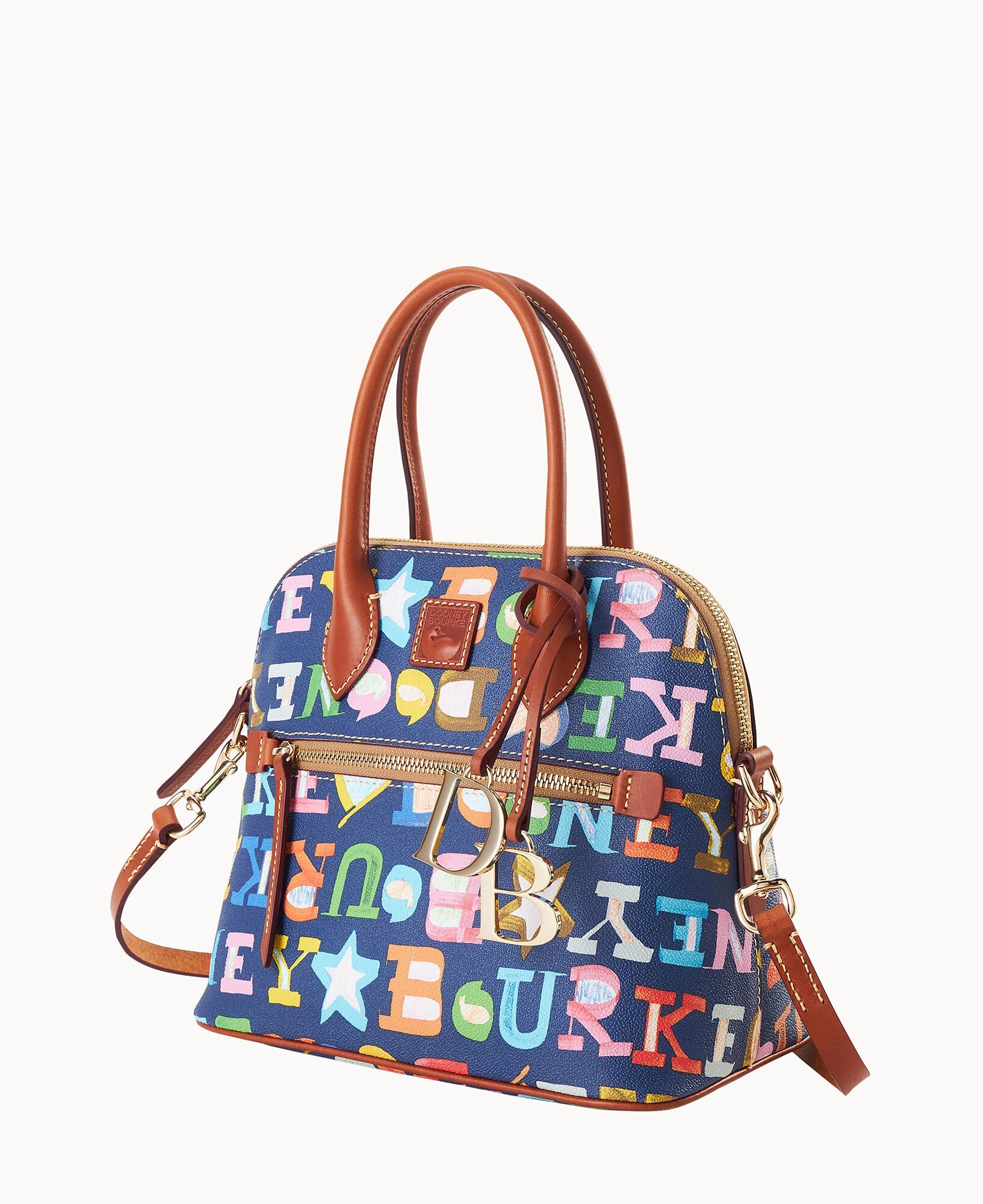 Doodle II Coated Cotton Domed Satchel