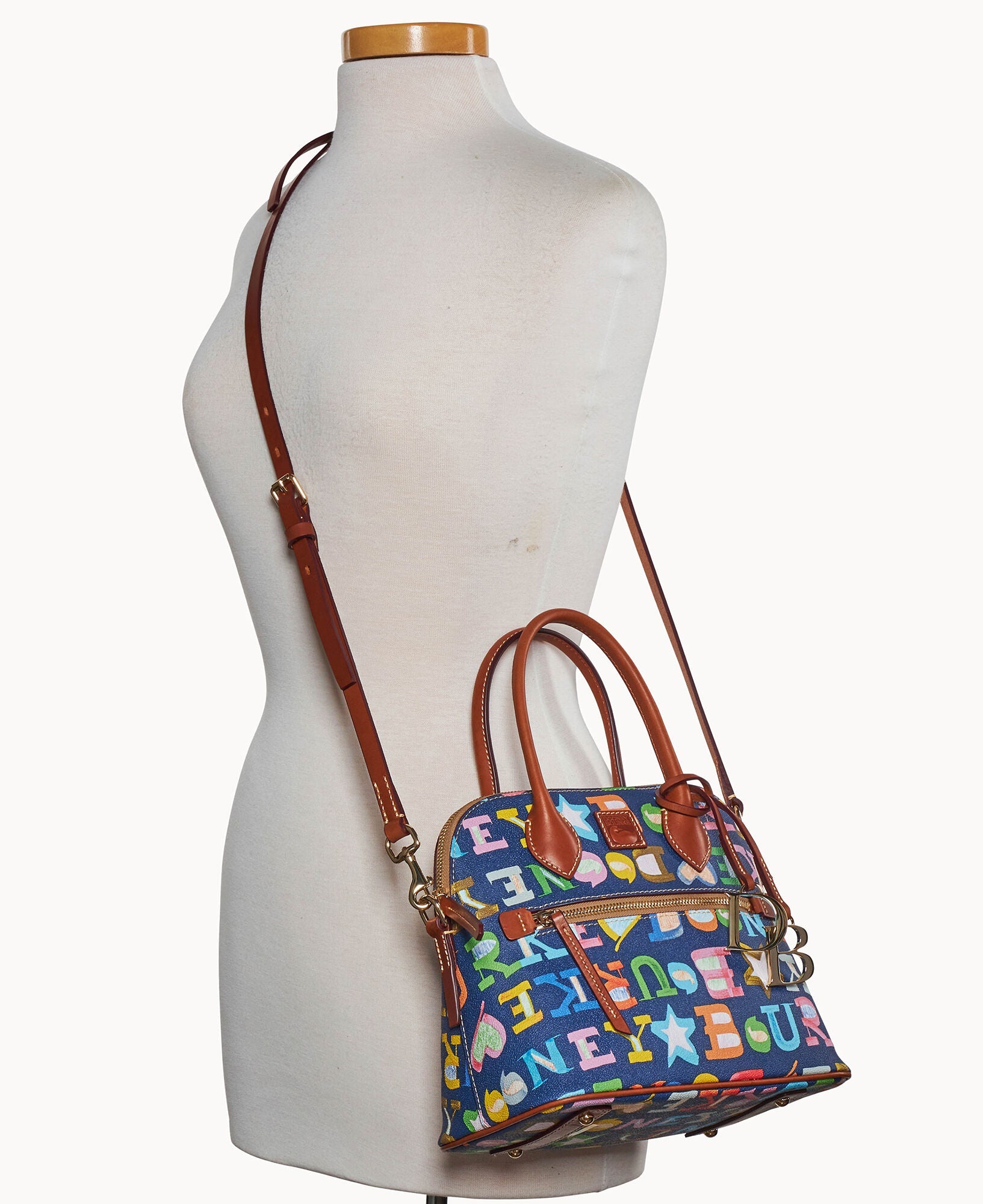 Doodle II Coated Cotton Domed Satchel