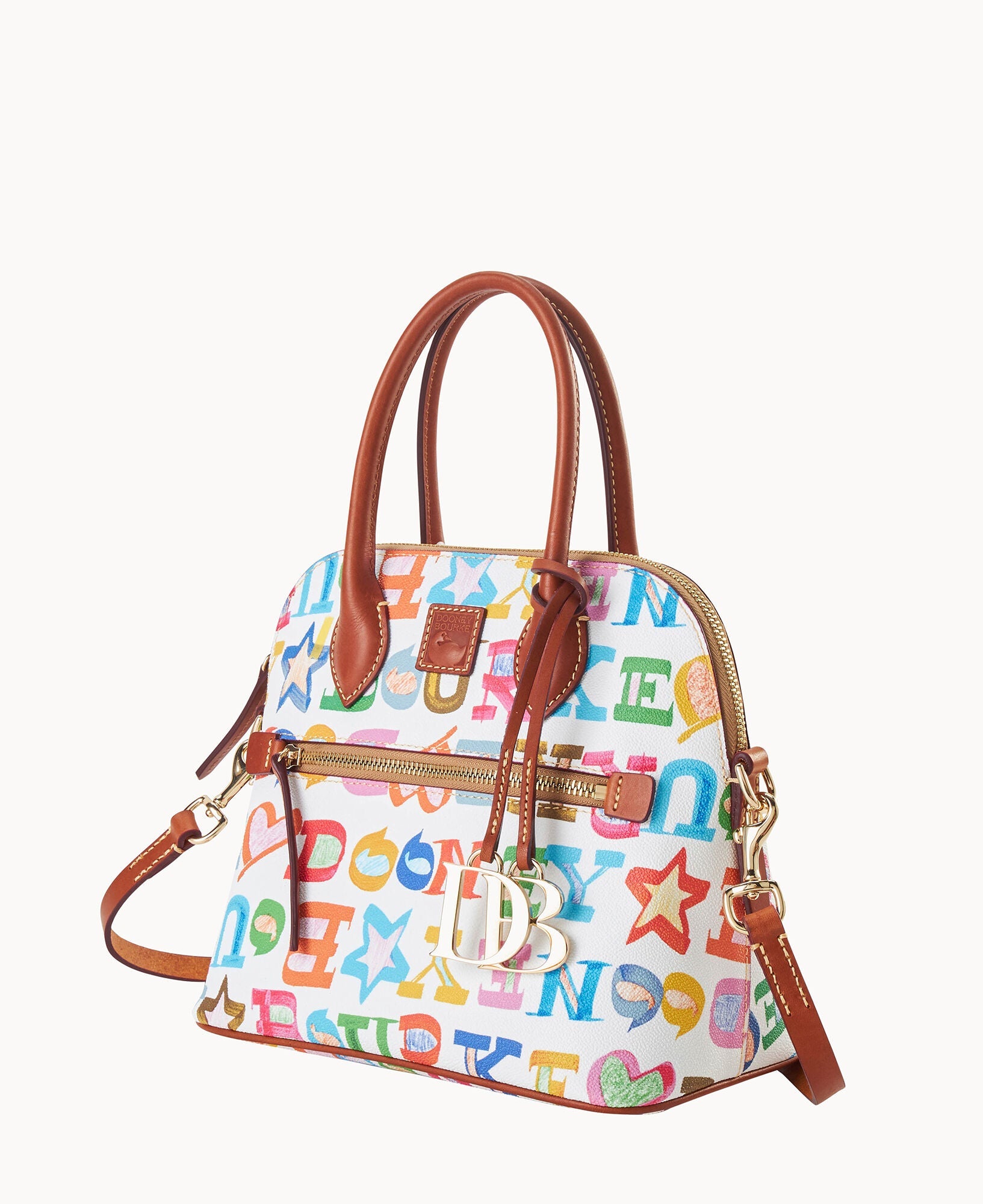 Doodle II Coated Cotton Domed Satchel