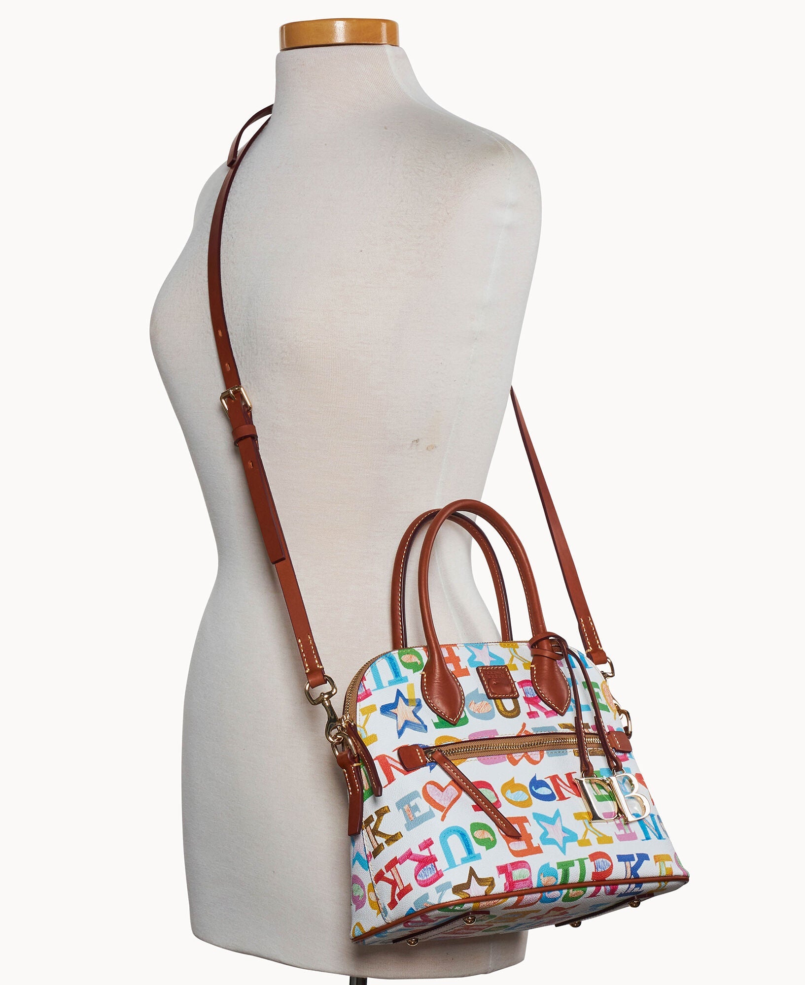 Doodle II Coated Cotton Domed Satchel