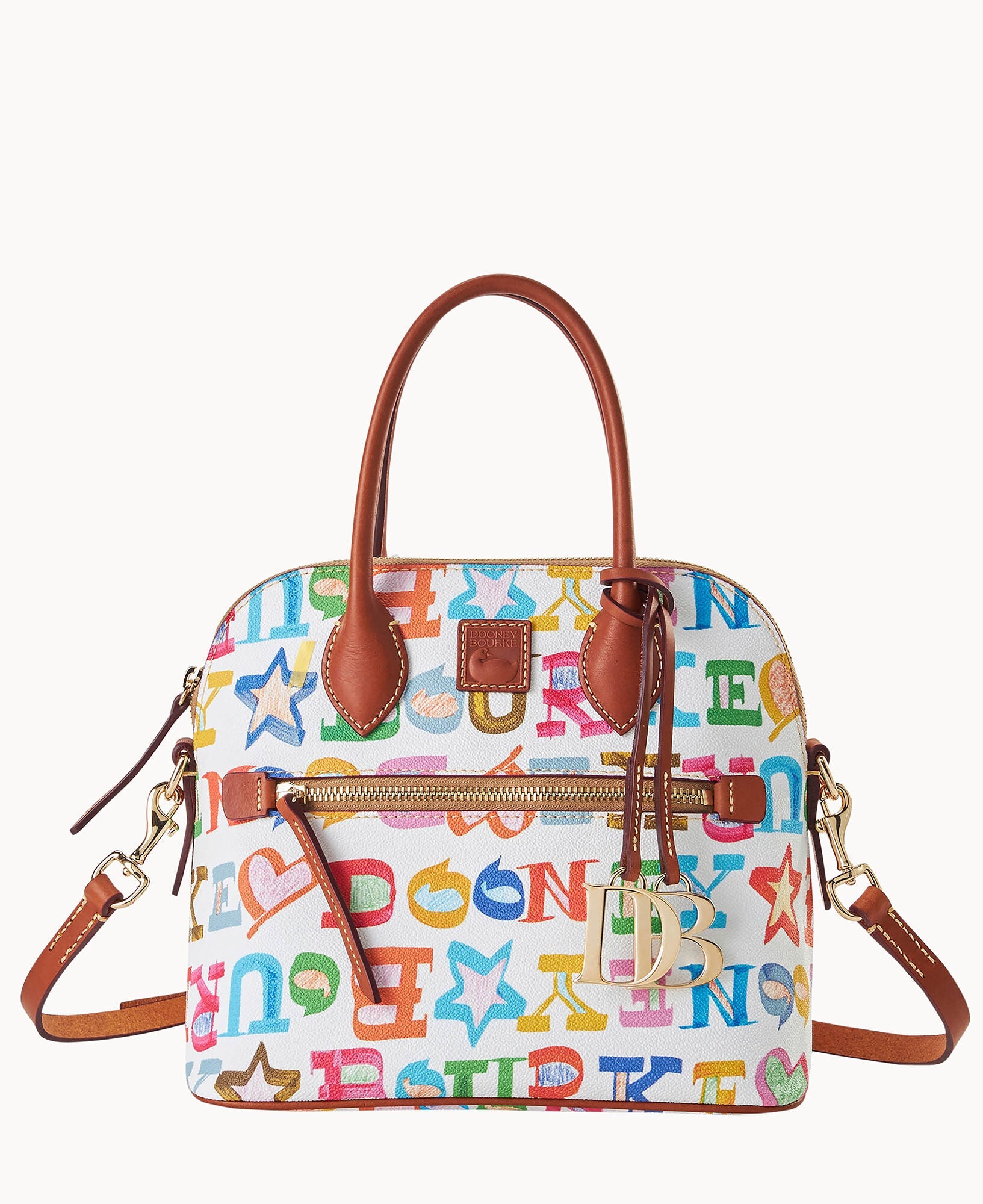Doodle II Coated Cotton Domed Satchel