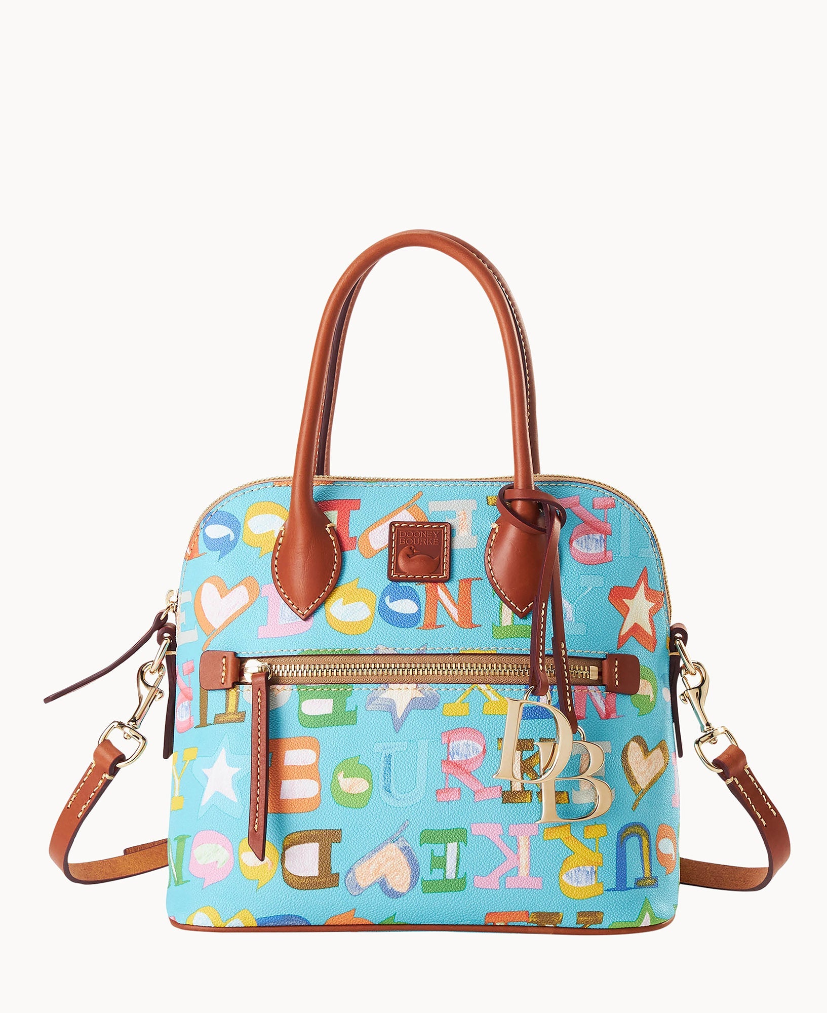 Doodle II Coated Cotton Domed Satchel