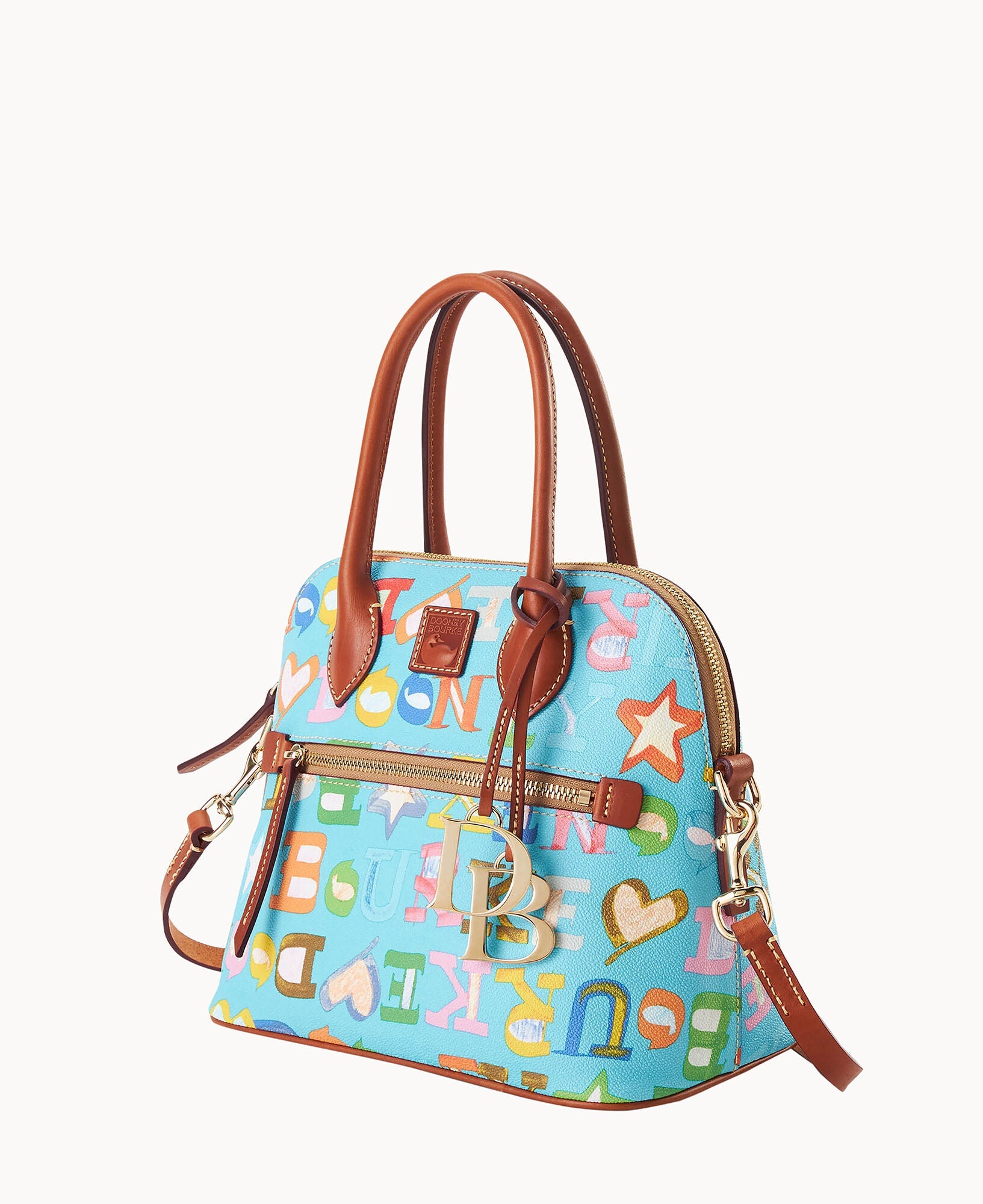 Doodle II Coated Cotton Domed Satchel