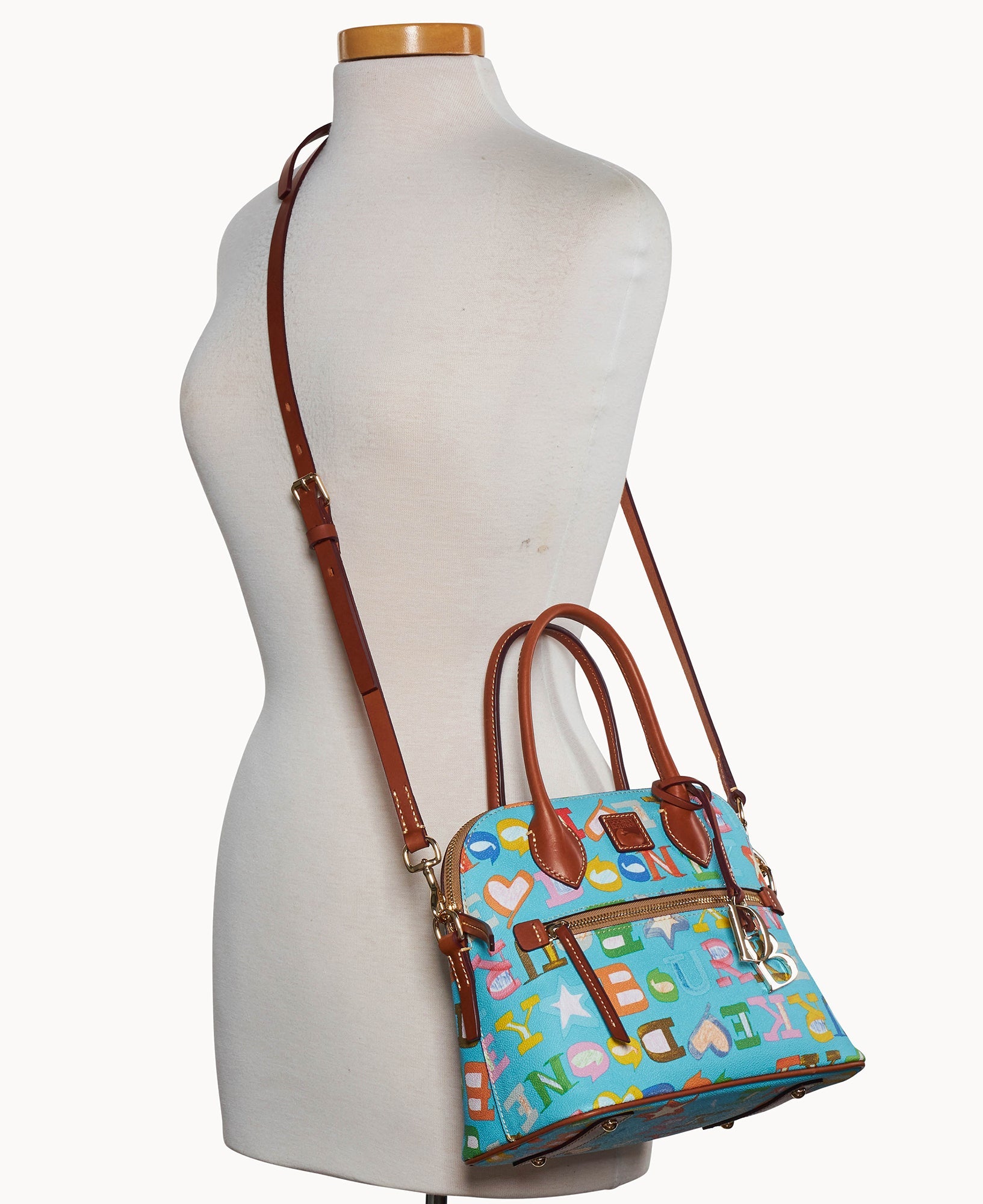 Doodle II Coated Cotton Domed Satchel