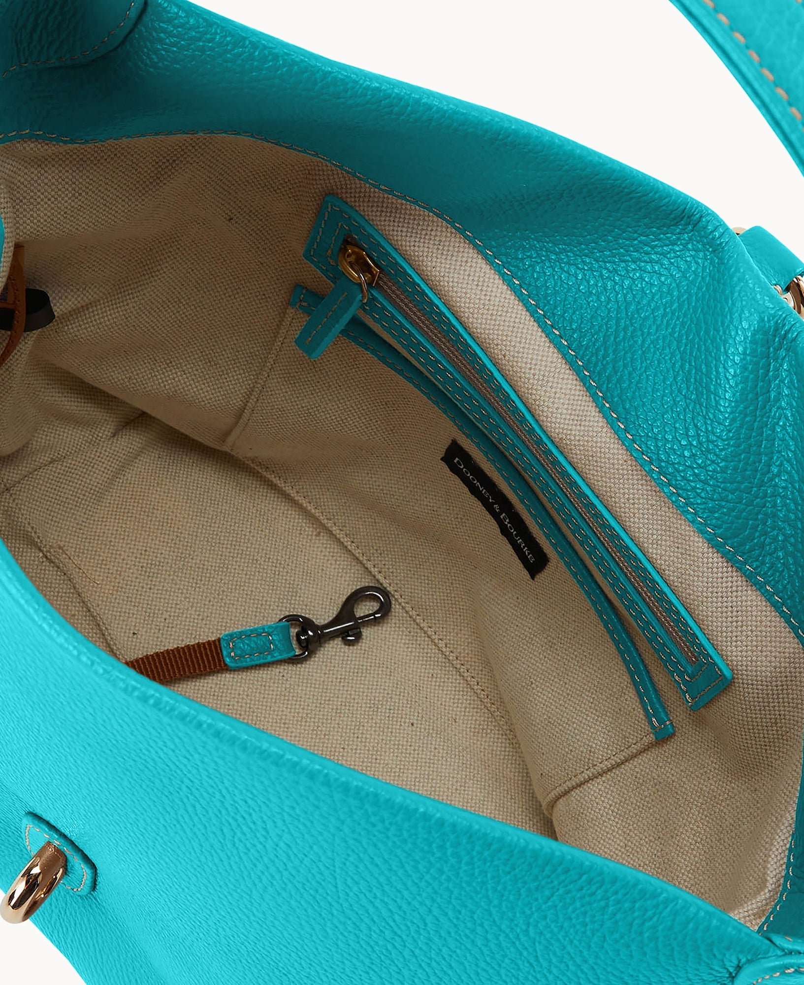 Lucca Leather Logo Lock Hobo