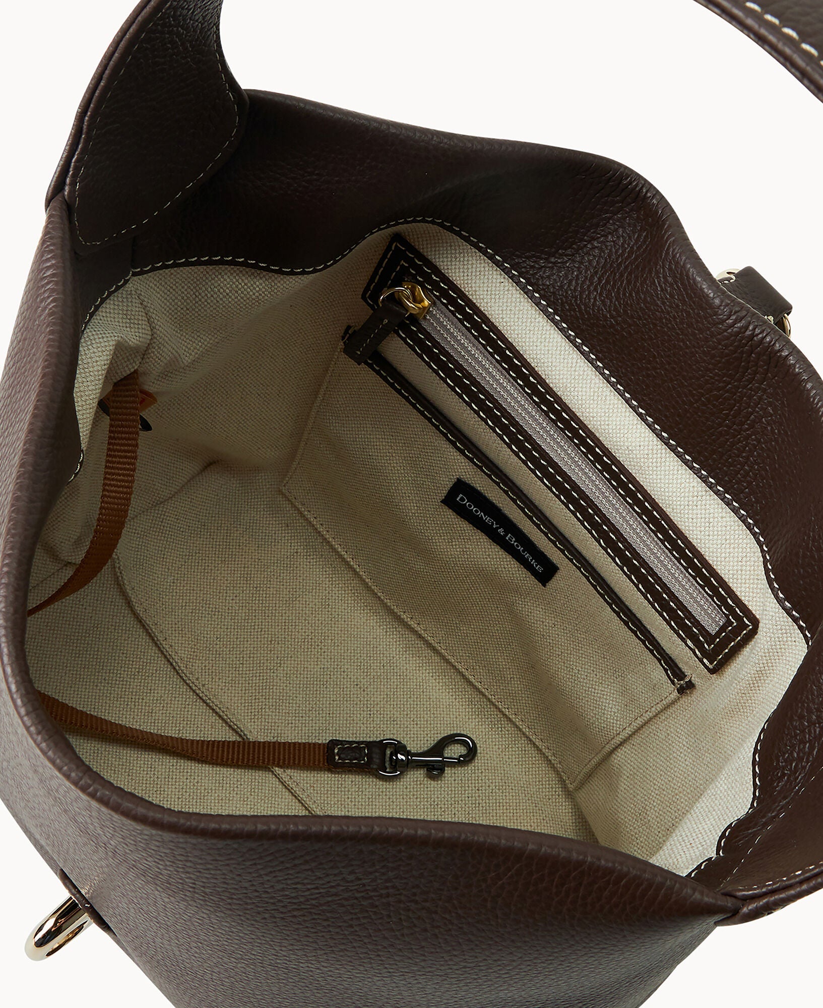 Lucca Leather Logo Lock Hobo