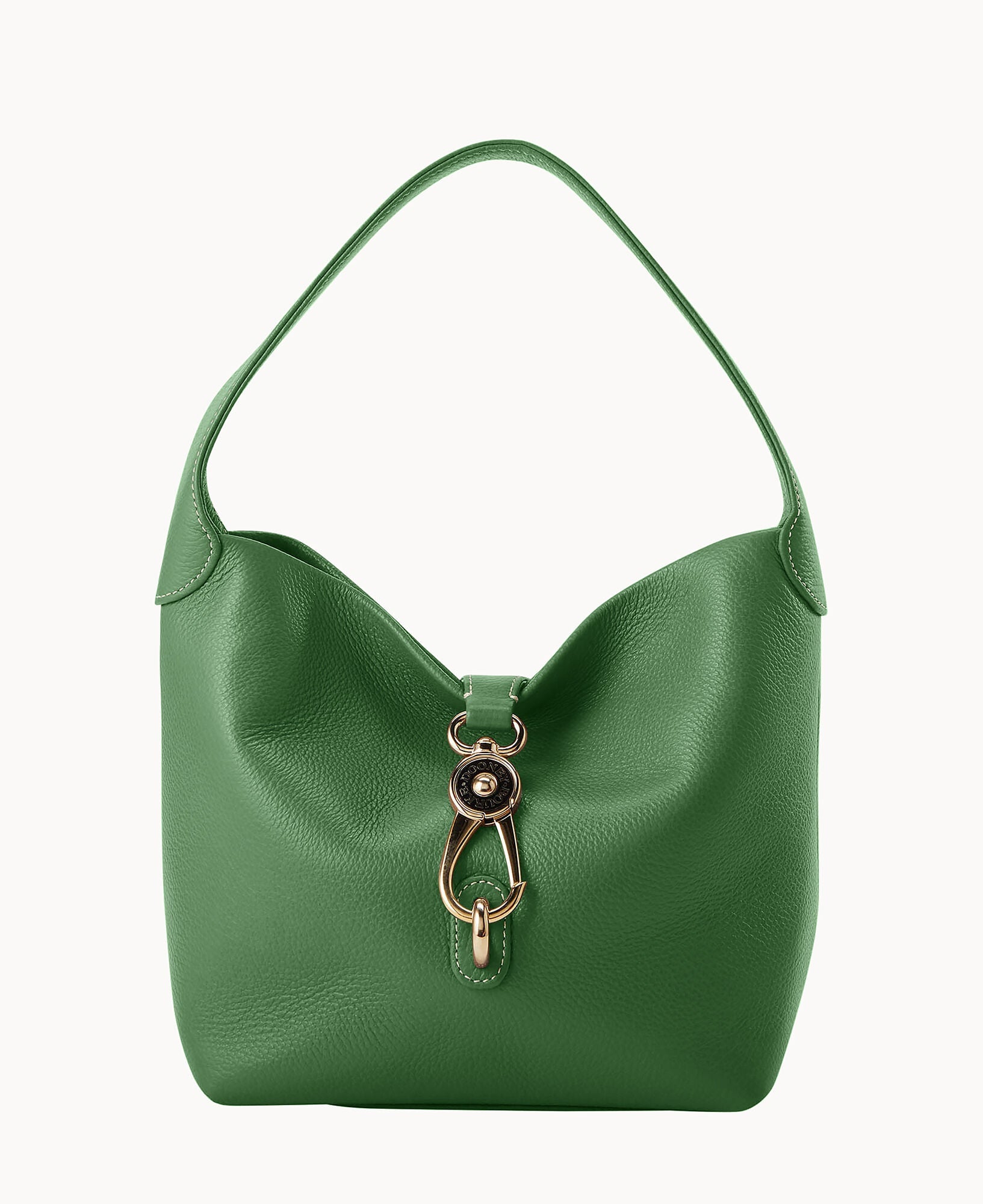 Lucca Leather Logo Lock Hobo