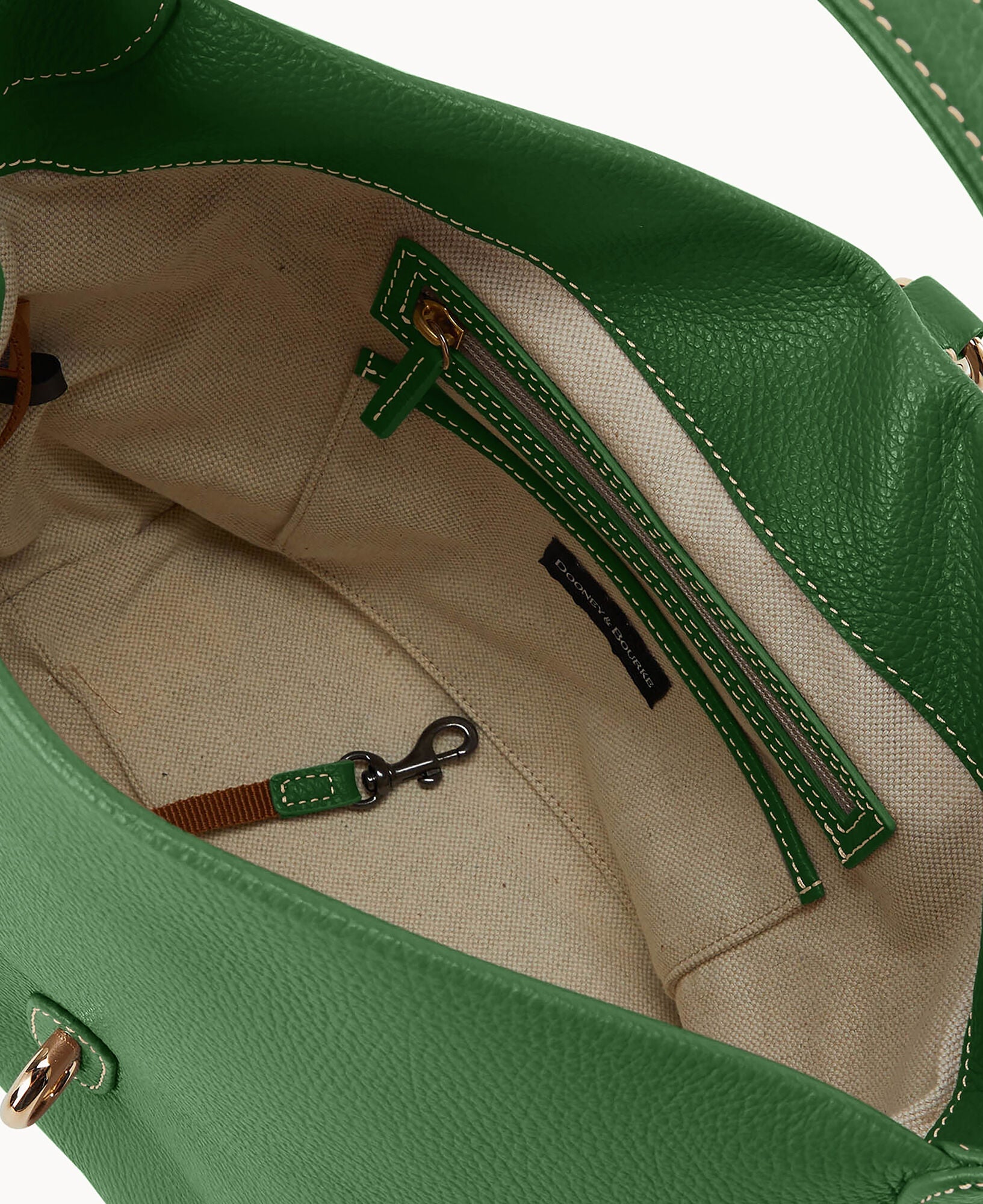 Lucca Leather Logo Lock Hobo