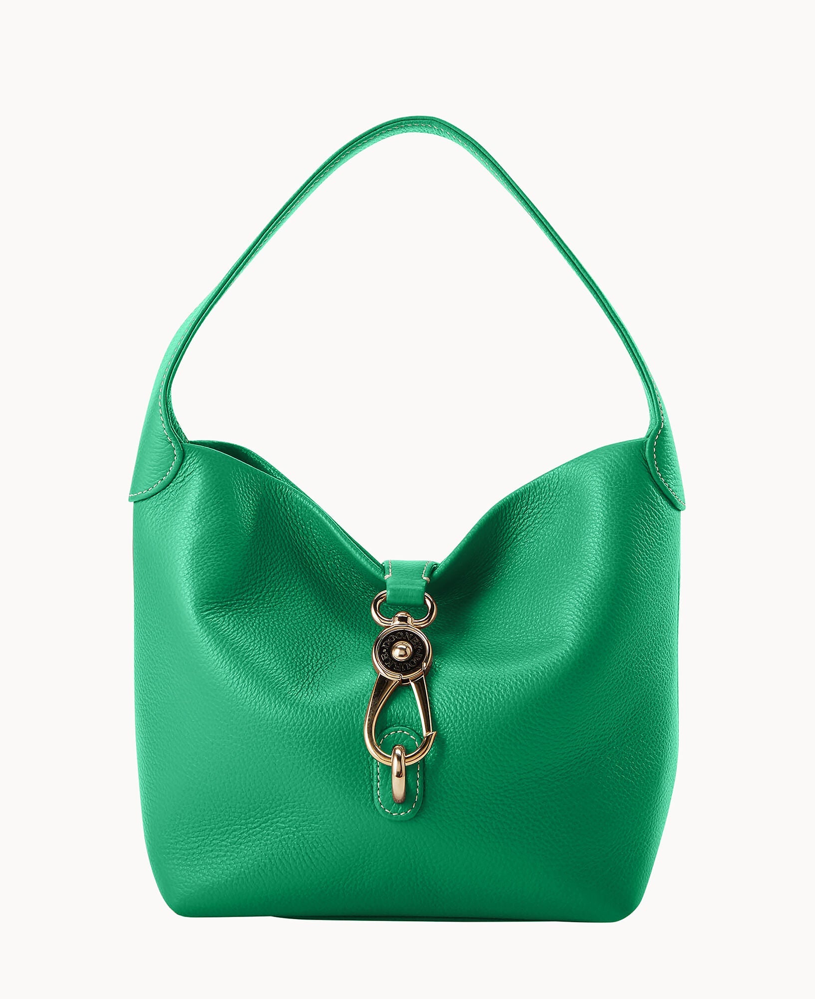 Lucca Leather Logo Lock Hobo