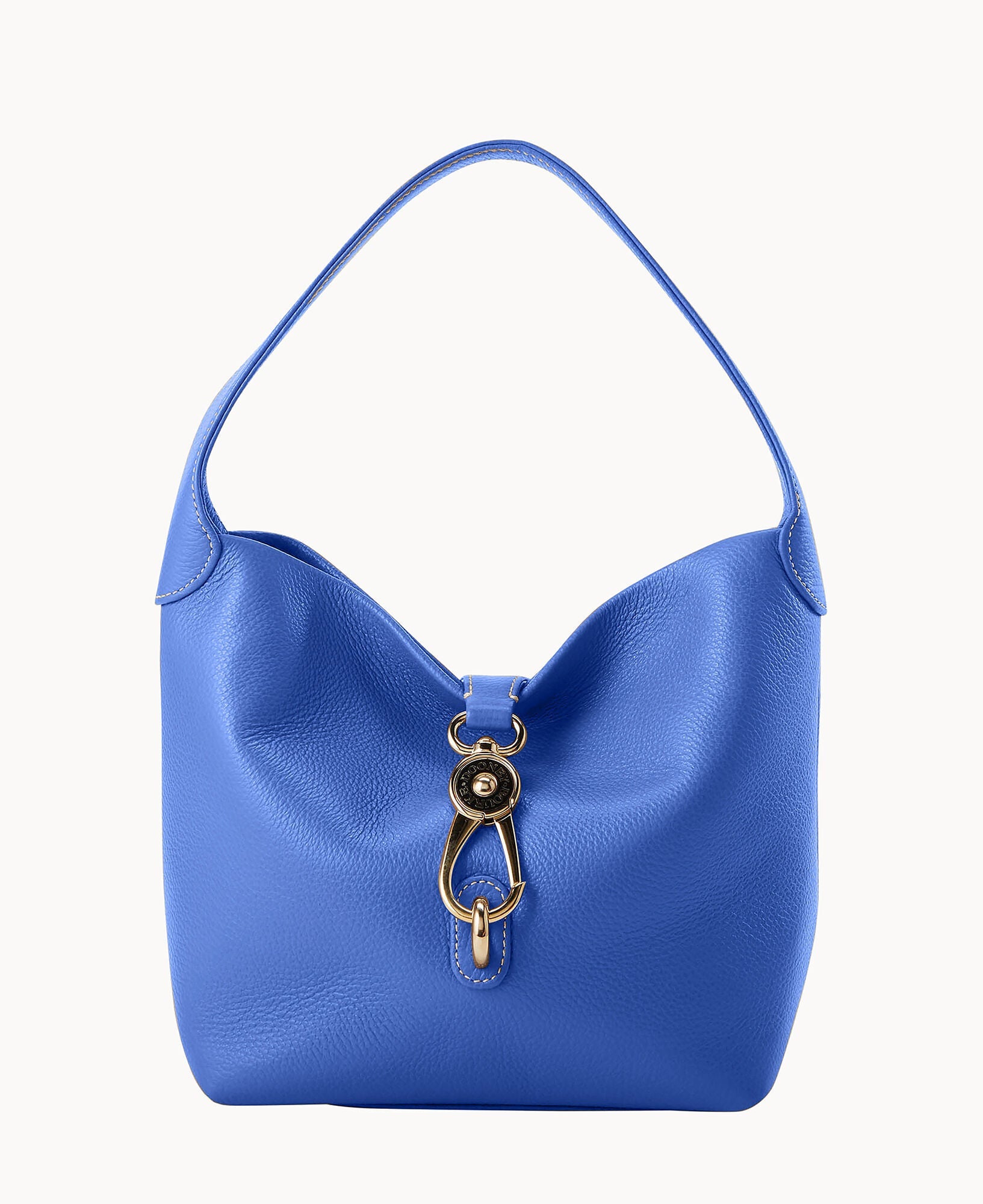 Lucca Leather Logo Lock Hobo