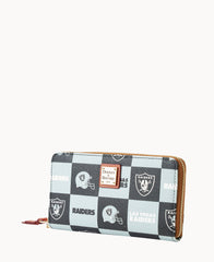 NFL Raiders Large Zip Around Wristlet