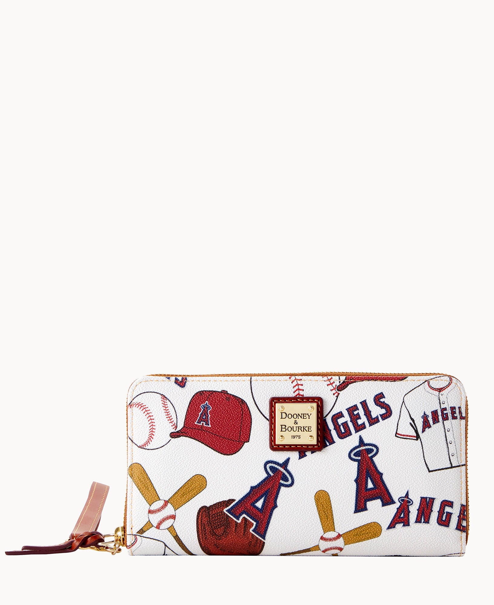 MLB Angels Large Zip Around Wristlet
