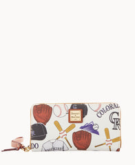 MLB Rockies Large Zip Around Wristlet