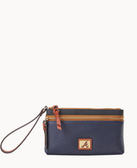 MLB Braves Double Zip Wristlet