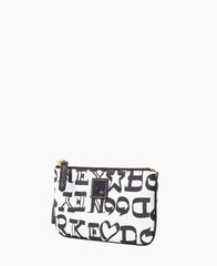Doodle II Coated Cotton Medium Wristlet