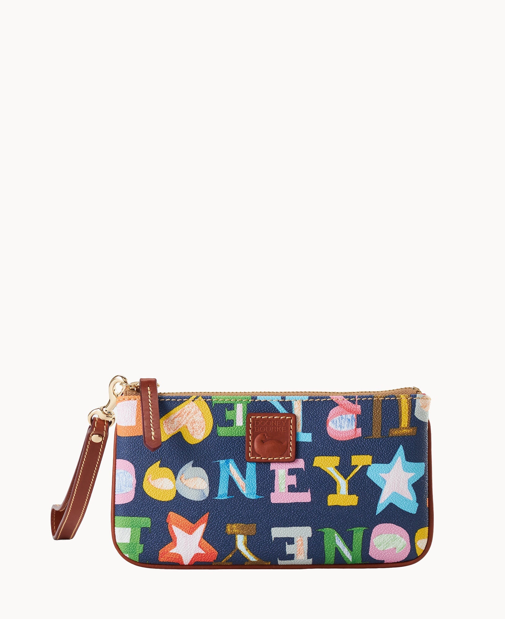 Doodle II Coated Cotton Medium Wristlet
